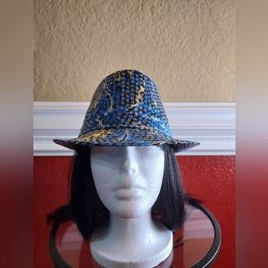 Blue Leopard Print  Weekender Fedora L/XL